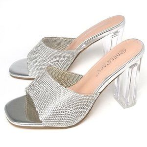 Delicacy Sparkling Silver Heels